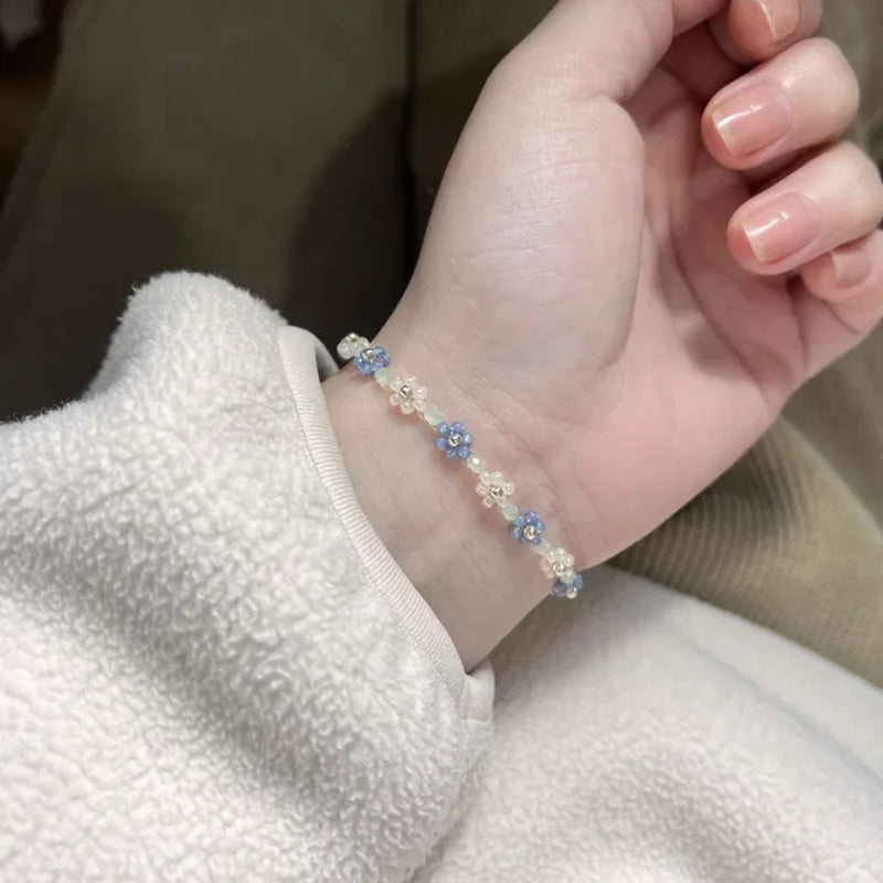 LZ Fashion Crystal Flower Friendship Bracelet