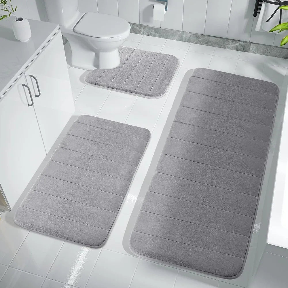 LZ Memory Foam Machine Wash Bath Rug