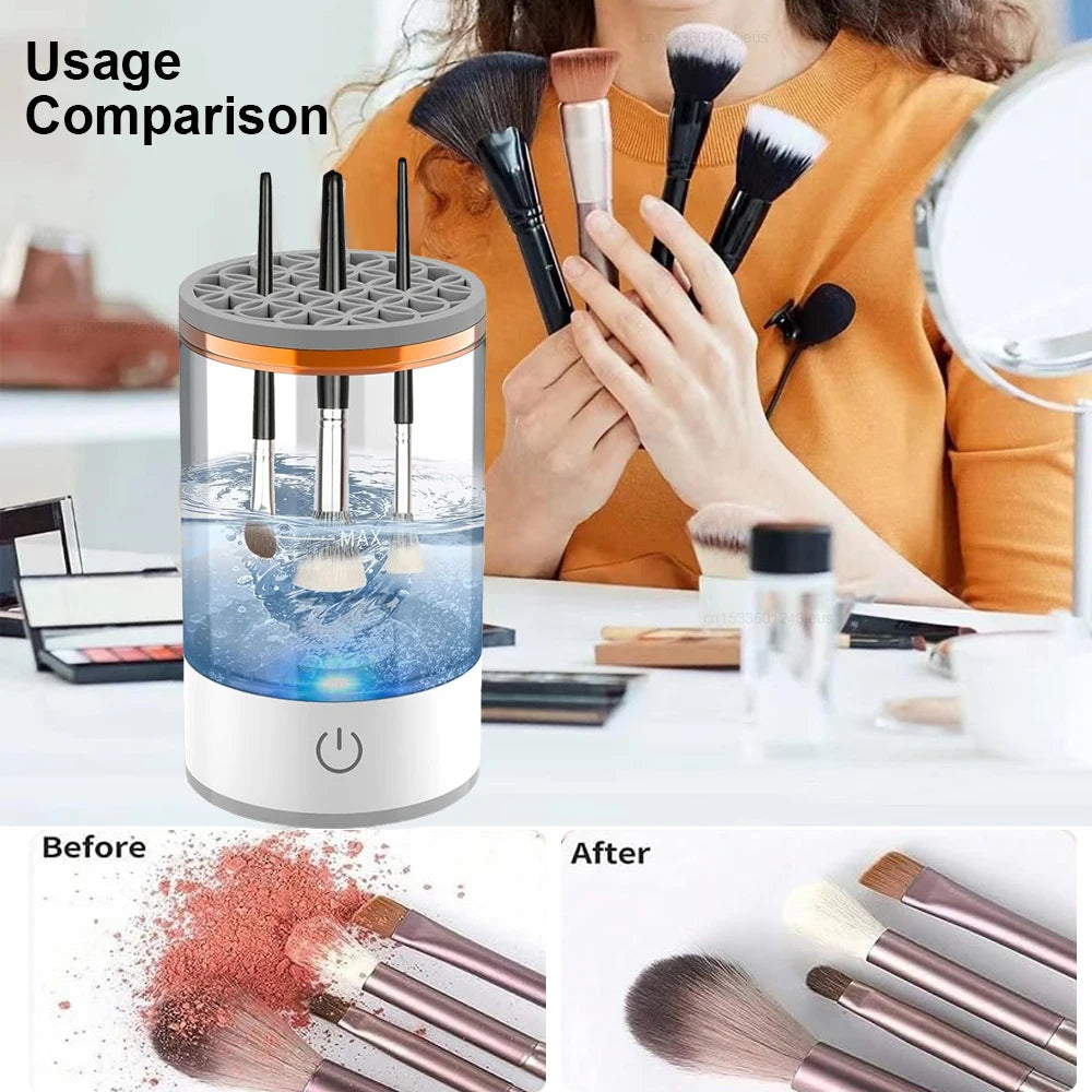 LZ Portable Cosmetic Brush Rotary Cleaner