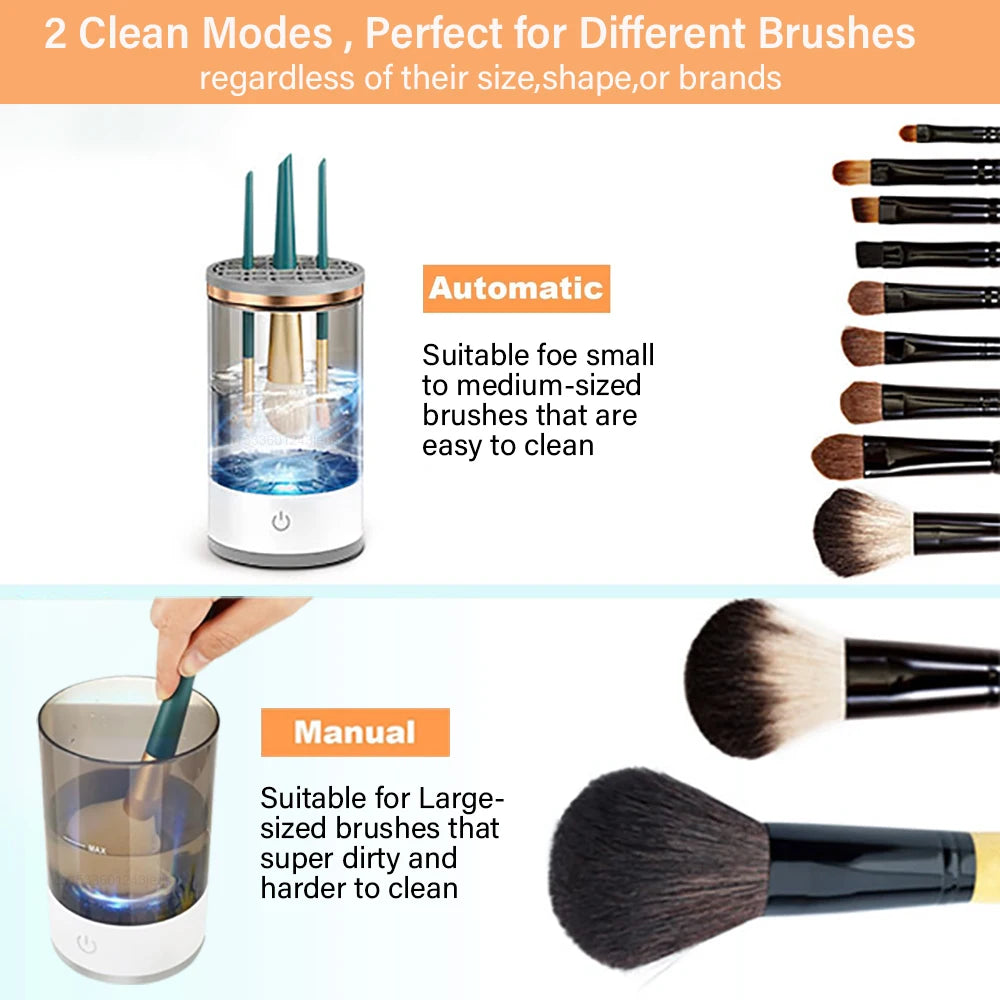 LZ Portable Cosmetic Brush Rotary Cleaner