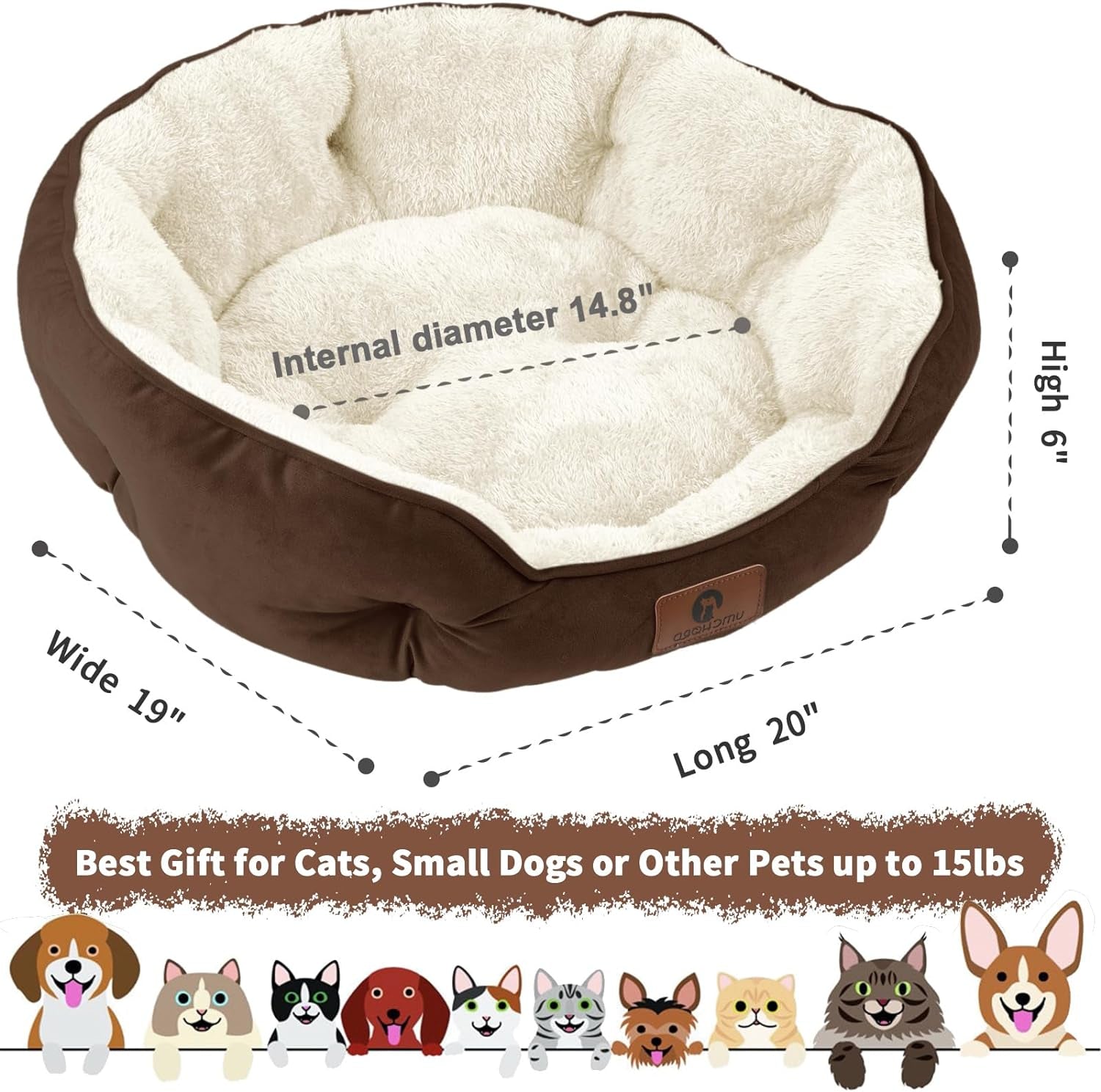 LZ Sherpa Fleece Cozy Pet Bed 