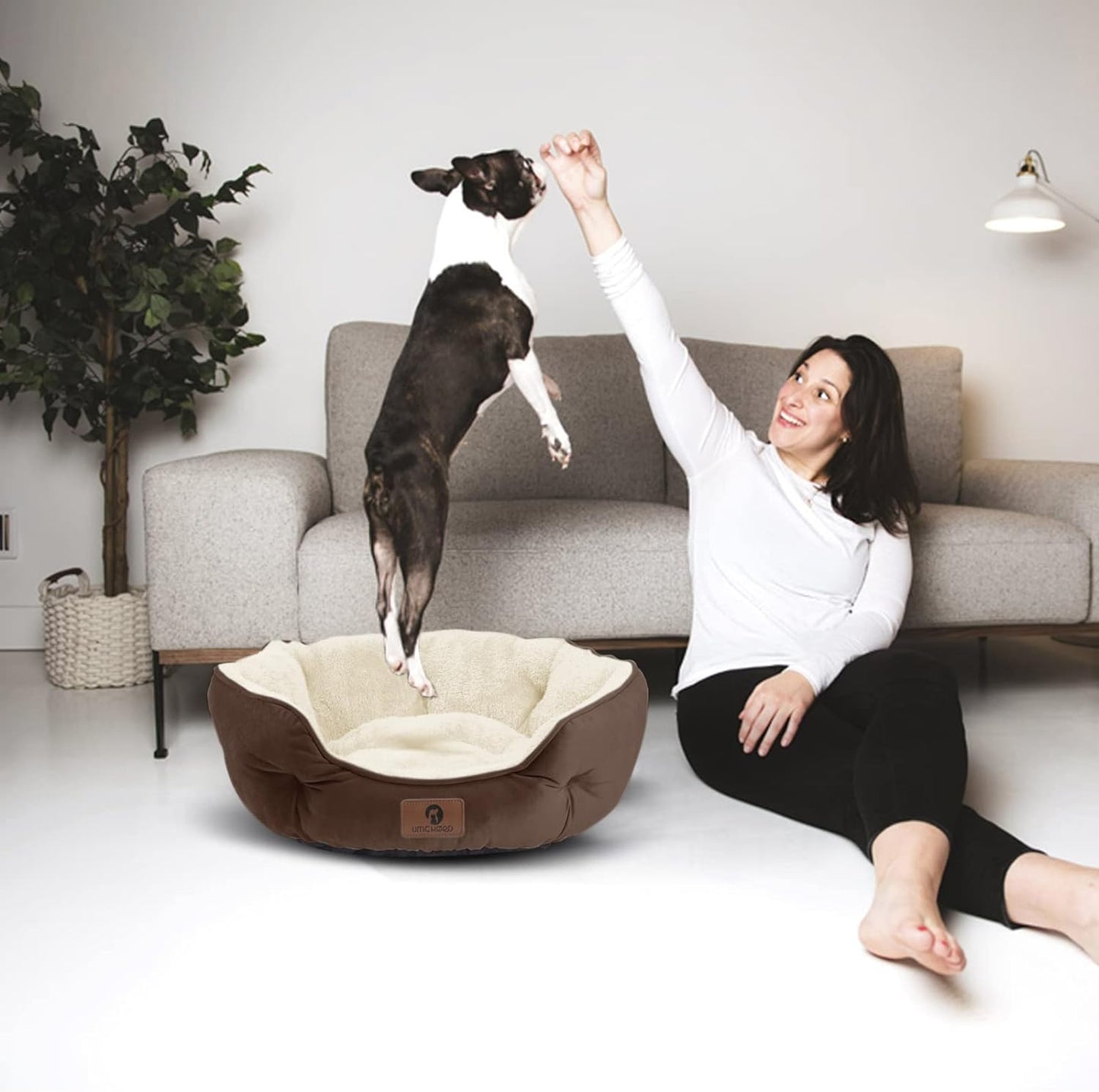 LZ Sherpa Fleece Cozy Pet Bed 
